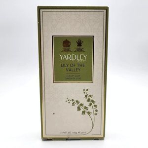 Yardley London Lily of the Valley Luxury Soap Pack of 3 in Box 100 g/3.5 oz NIB